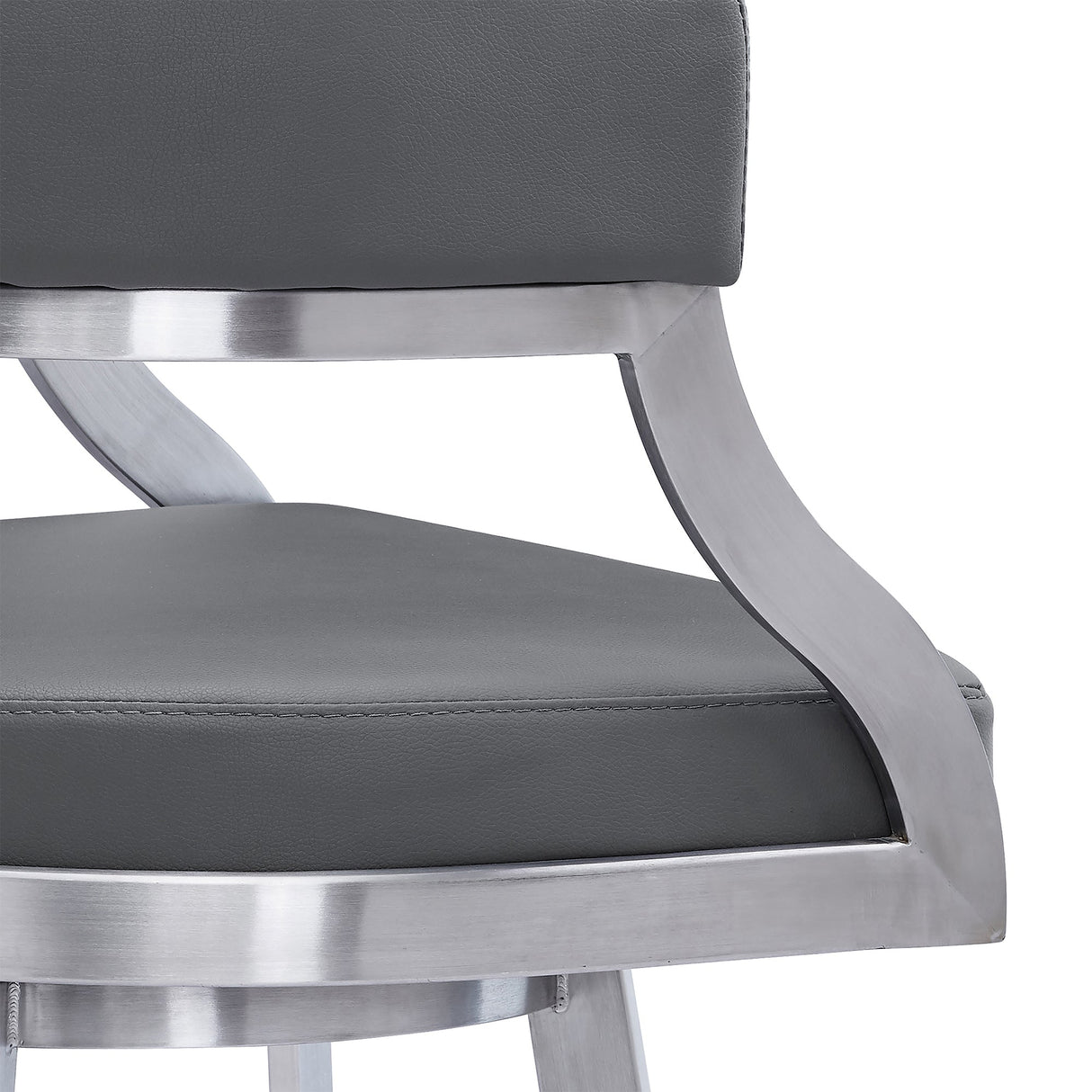 Saturn Barstool - Stylish 360-Degree Swivel Kitchen Stool with Comfortable Faux Leather Upholstery