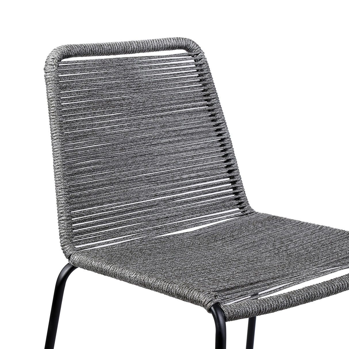 Shasta Outdoor Steel and Rope Stools, Set of 2 - Stylish, Stackable, and Perfect for Any Space!
