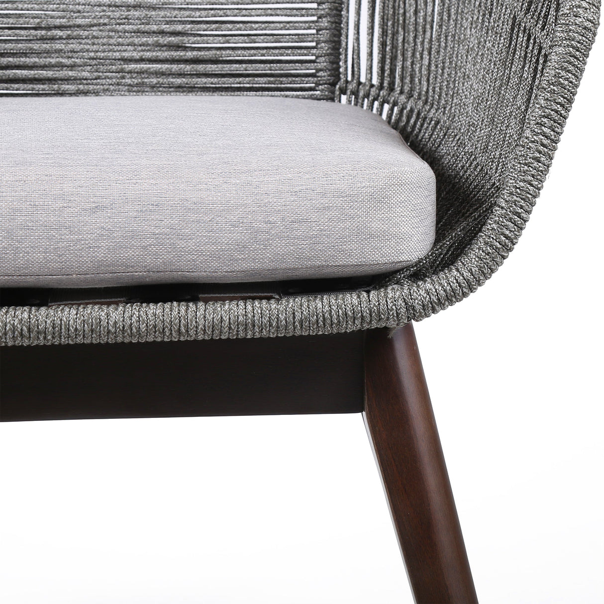 Tutti Fruitti Eucalyptus Rope Dining Chair - Stylish Durable Outdoor Seating with Removable Cushions