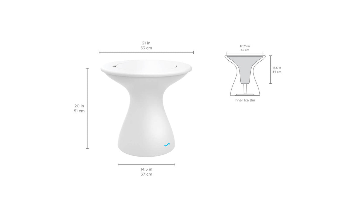 Ledge Lounger Autograph Tall Ice Bin Side Table