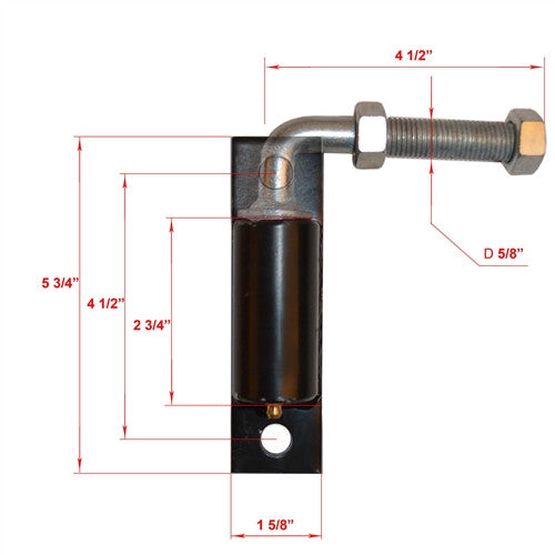 Aleko Regular Hinge J-Bolt for Driveway Gates - 5/8-Inch - LM114
