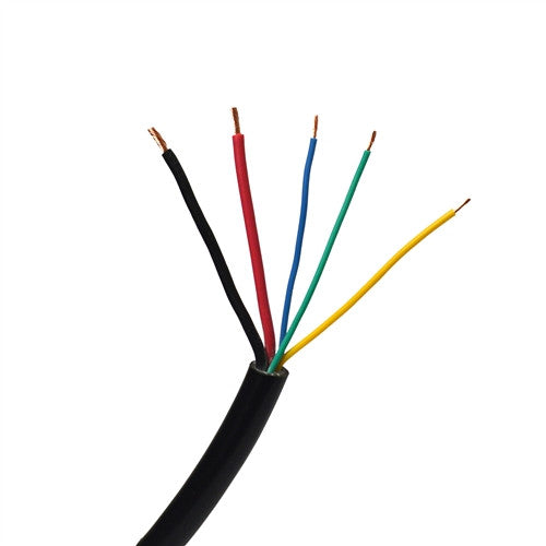 Aleko Stranded Black Wire - 5-Core - 10 Feet - LM150