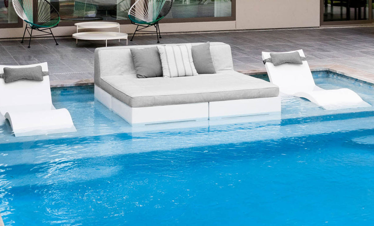 Ledge Lounger Affinity Square Sunbed with Backrest Cushions