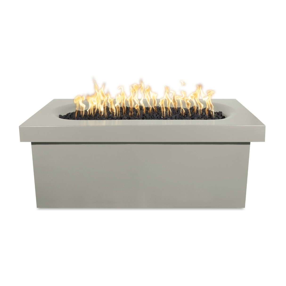 The Outdoor Plus Ramona Rectangular Concrete Fire Table plus Free Cover