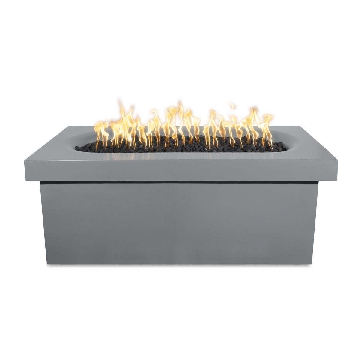 The Outdoor Plus Ramona Rectangular Concrete Fire Table plus Free Cover
