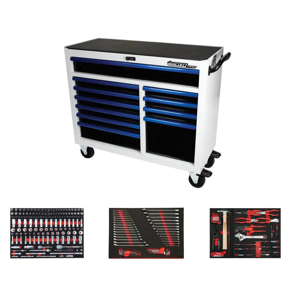 Boxo Pro Series | Loaded 45" 11-Drawer Rolling Tool Box