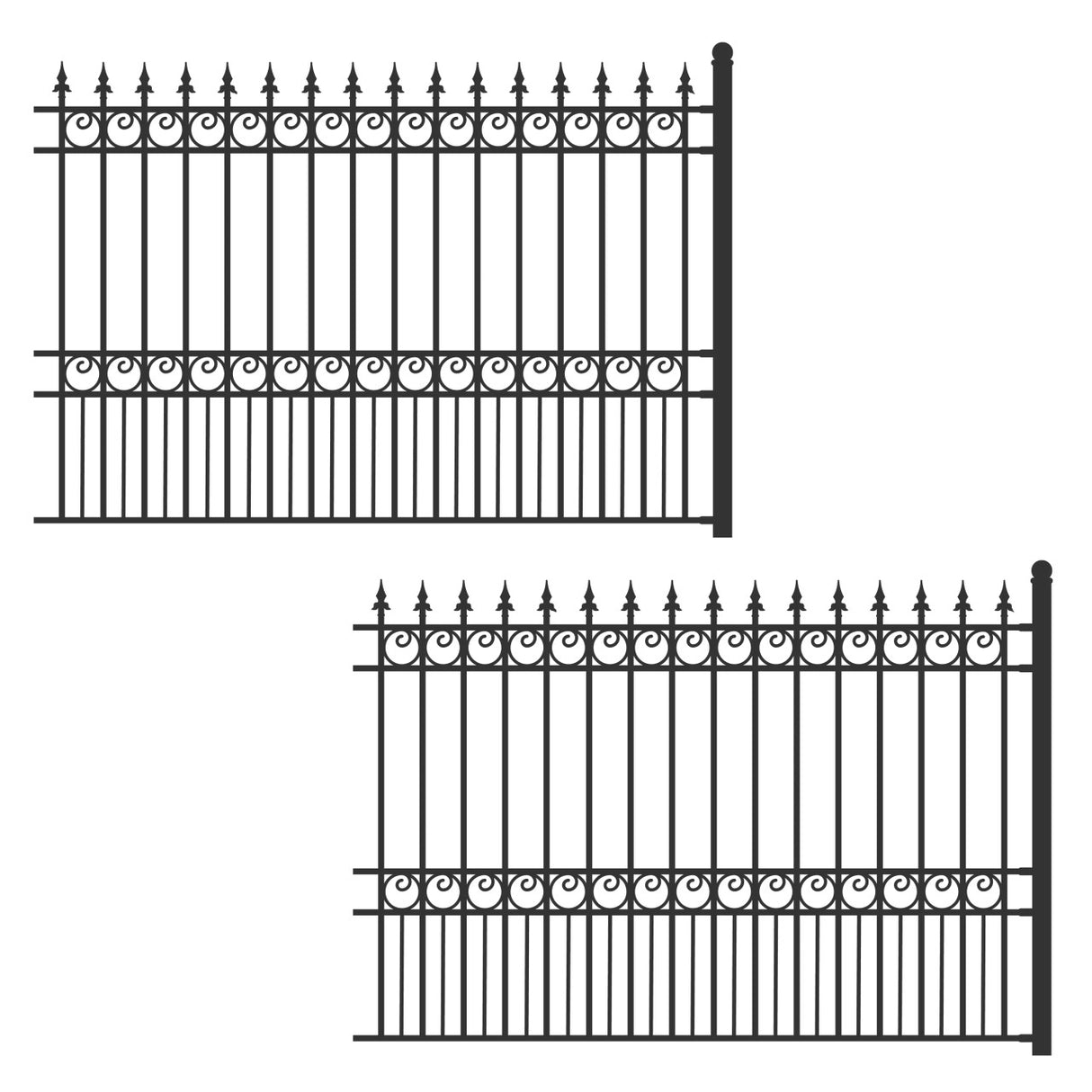 Aleko 2-Panel Fence Kit – LONDON Style – 8x5 ft. Each