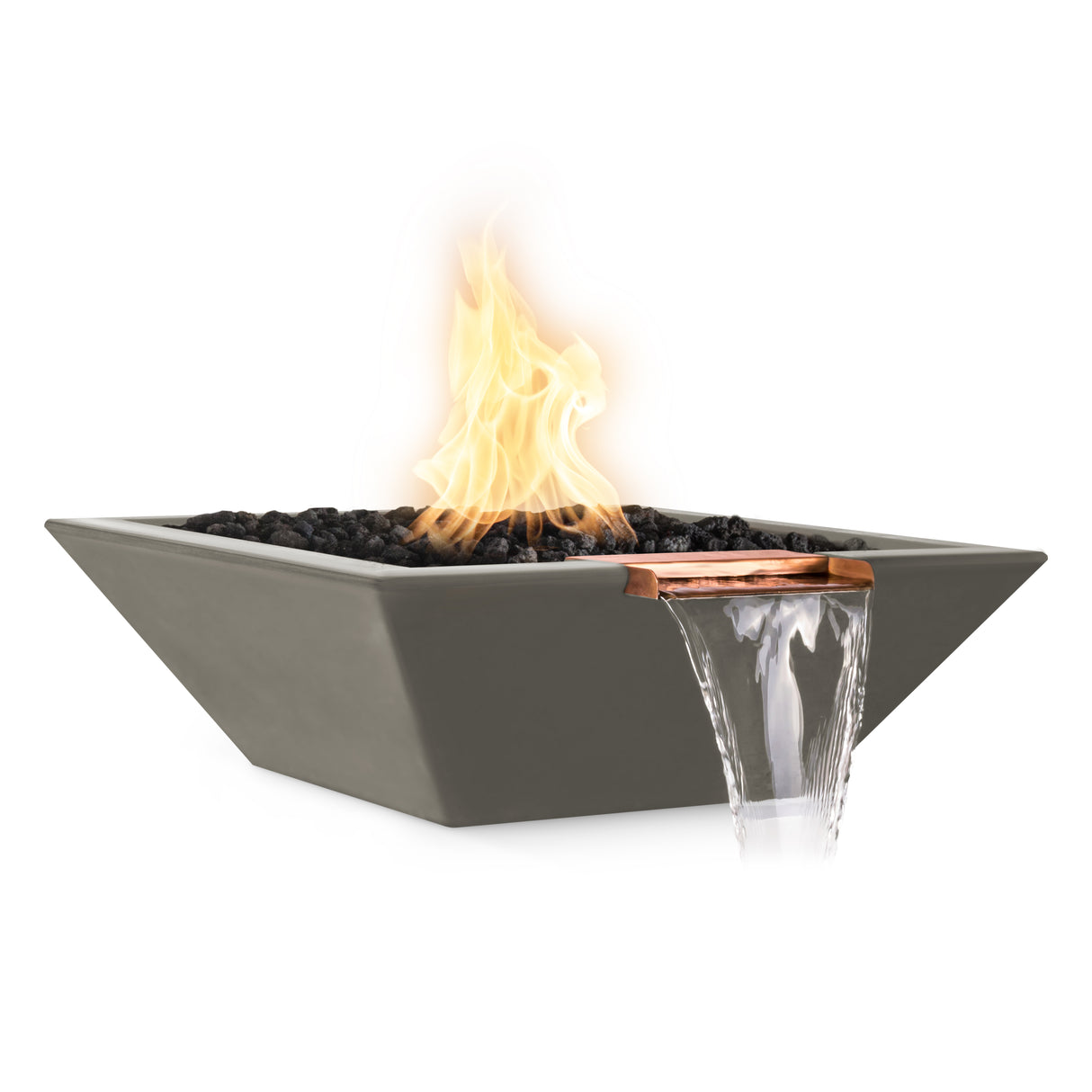 The Outdoor Plus Maya Concrete Fire & Water Bowl plus Free Cover