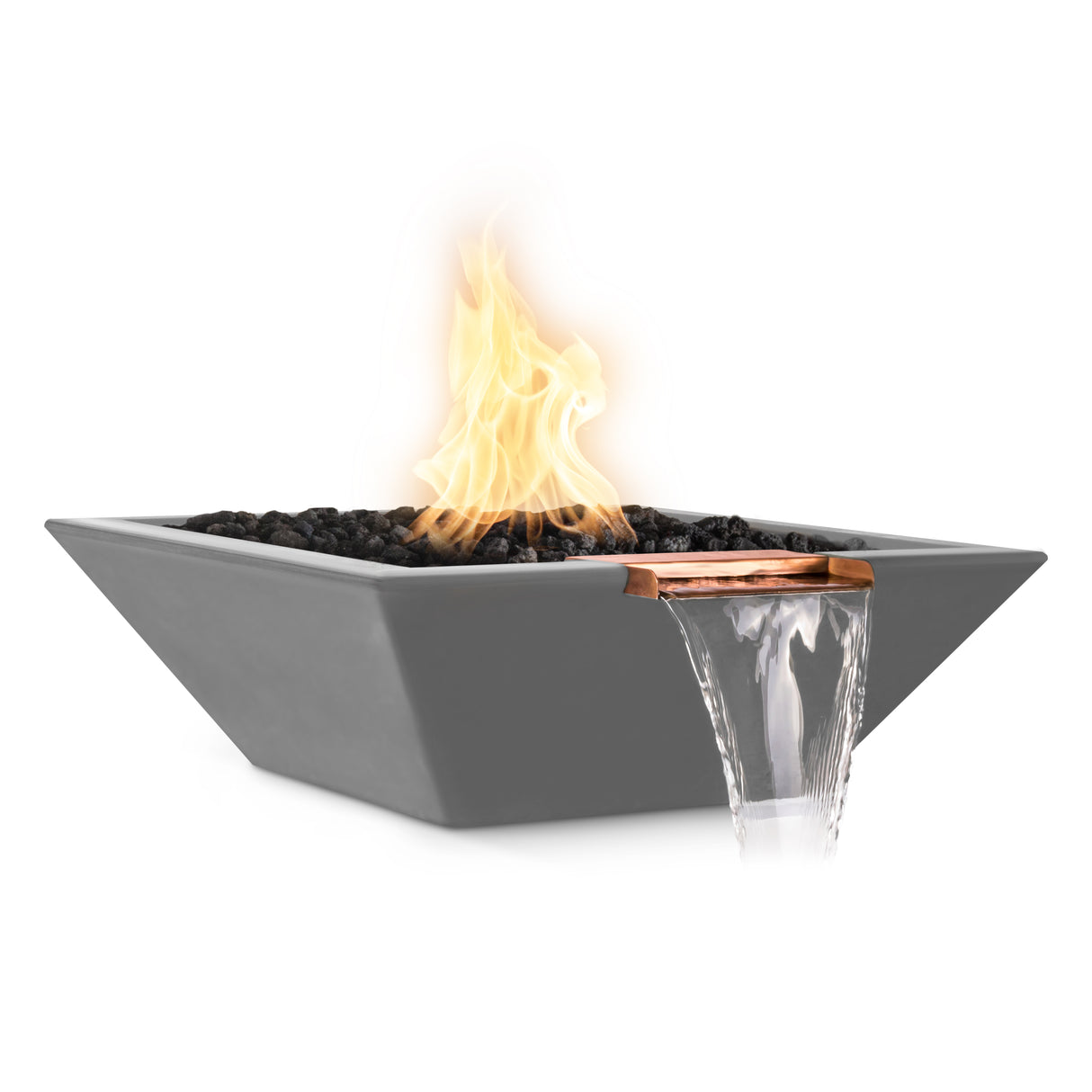 The Outdoor Plus Maya Concrete Fire & Water Bowl plus Free Cover