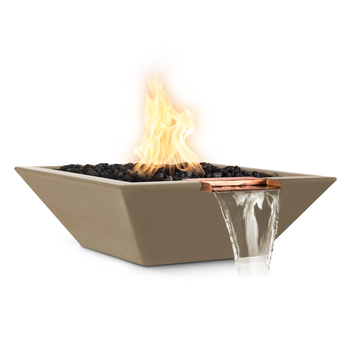 The Outdoor Plus Maya Concrete Fire & Water Bowl plus Free Cover