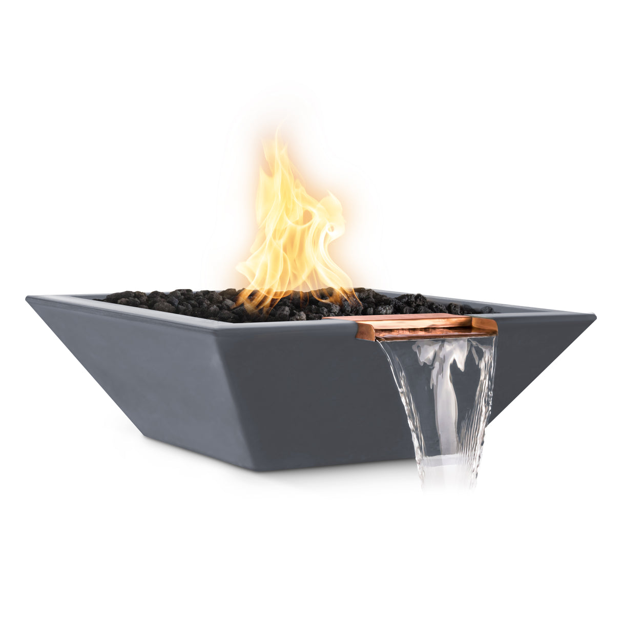 The Outdoor Plus Maya Concrete Fire & Water Bowl plus Free Cover