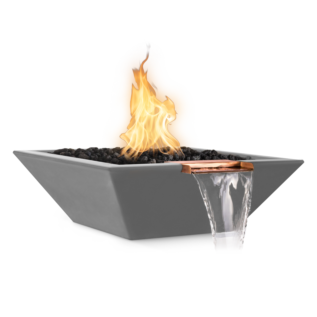 The Outdoor Plus Maya Concrete Fire & Water Bowl plus Free Cover