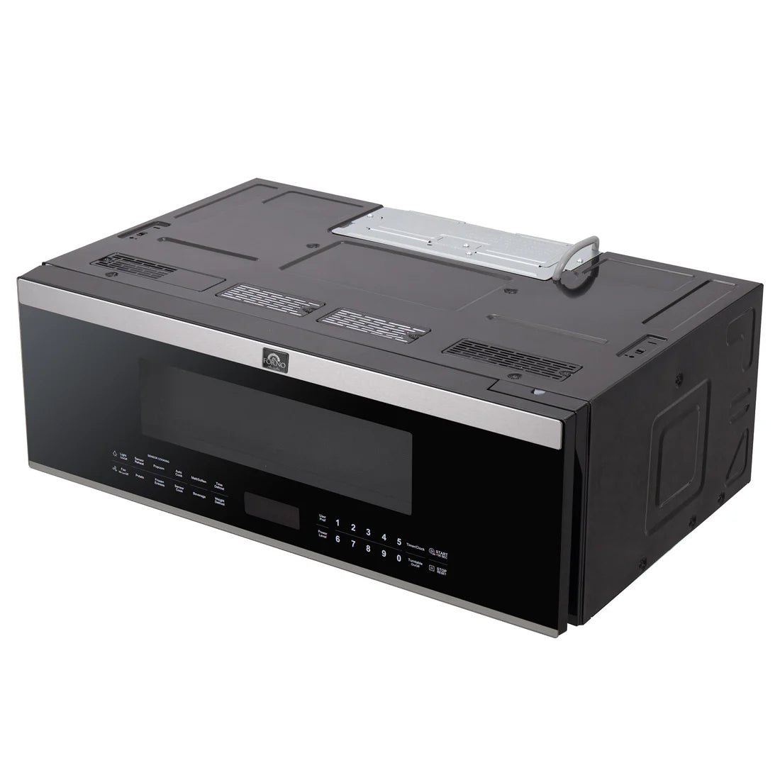 FORNO Padula 30" 1.2 cu. ft. 400 CFM Over The Range Microwave in Stainless Steel, FOTR3080-30