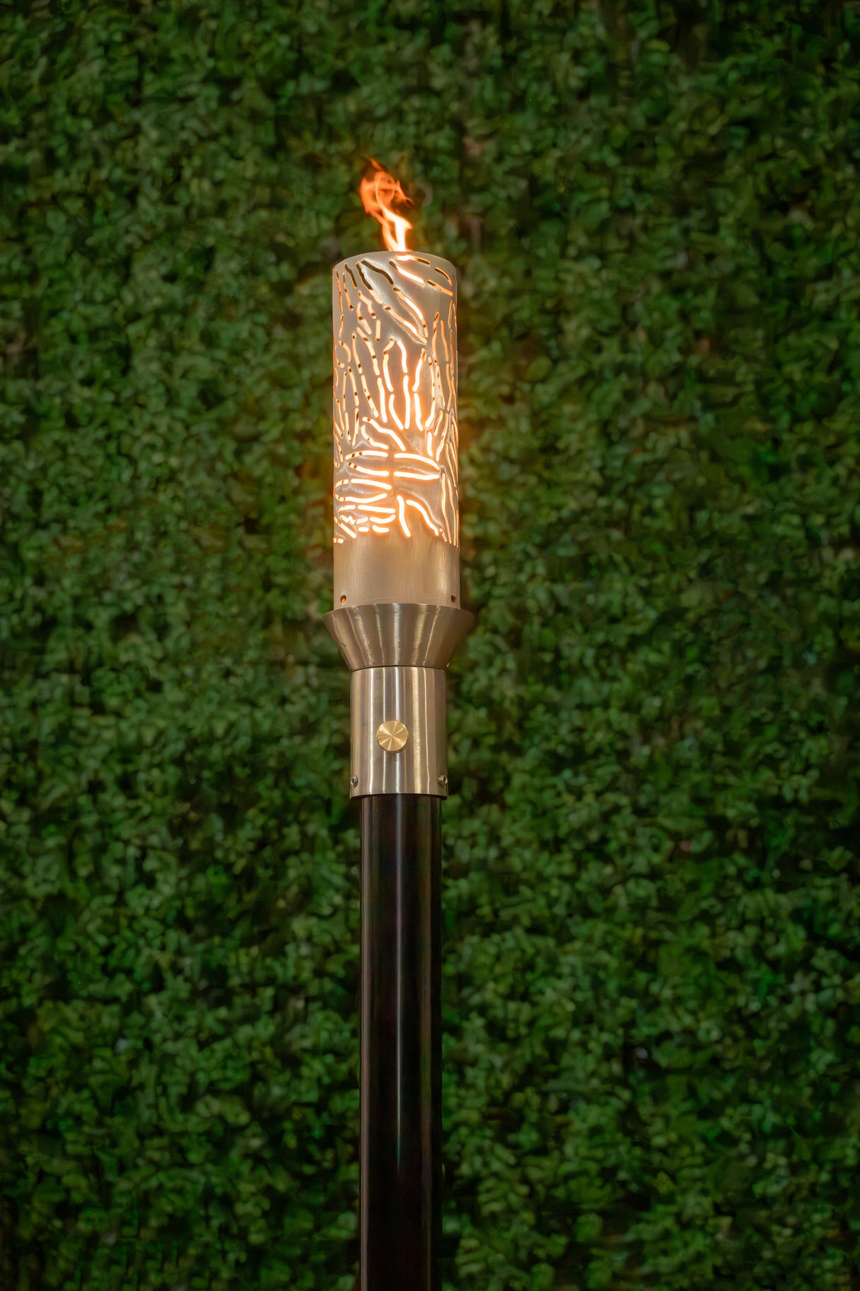 The Outdoor Plus Tropical Fire Torch / Stainless Steel plus Free Cover