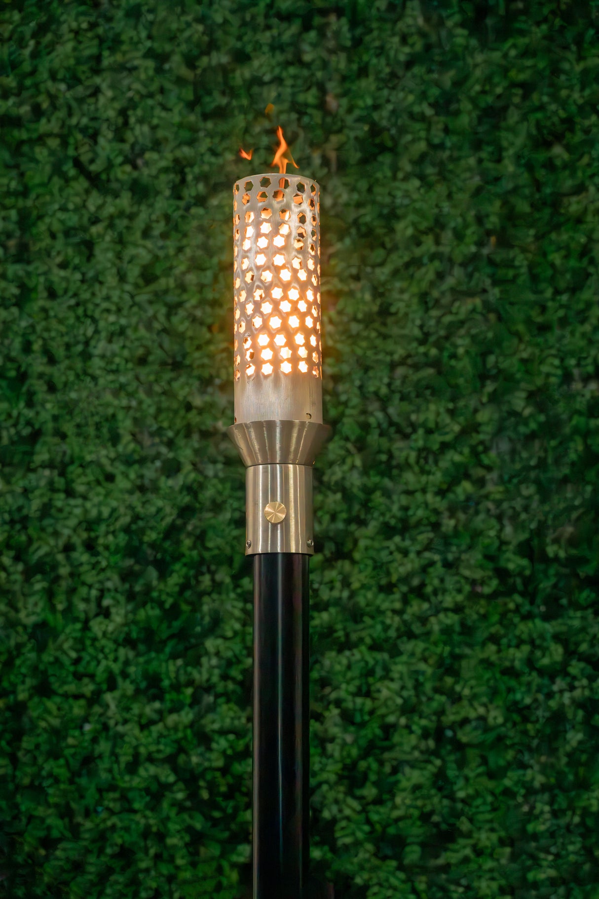 The Outdoor Plus Honeycomb Fire Torch / Stainless Steel plus Free Cover