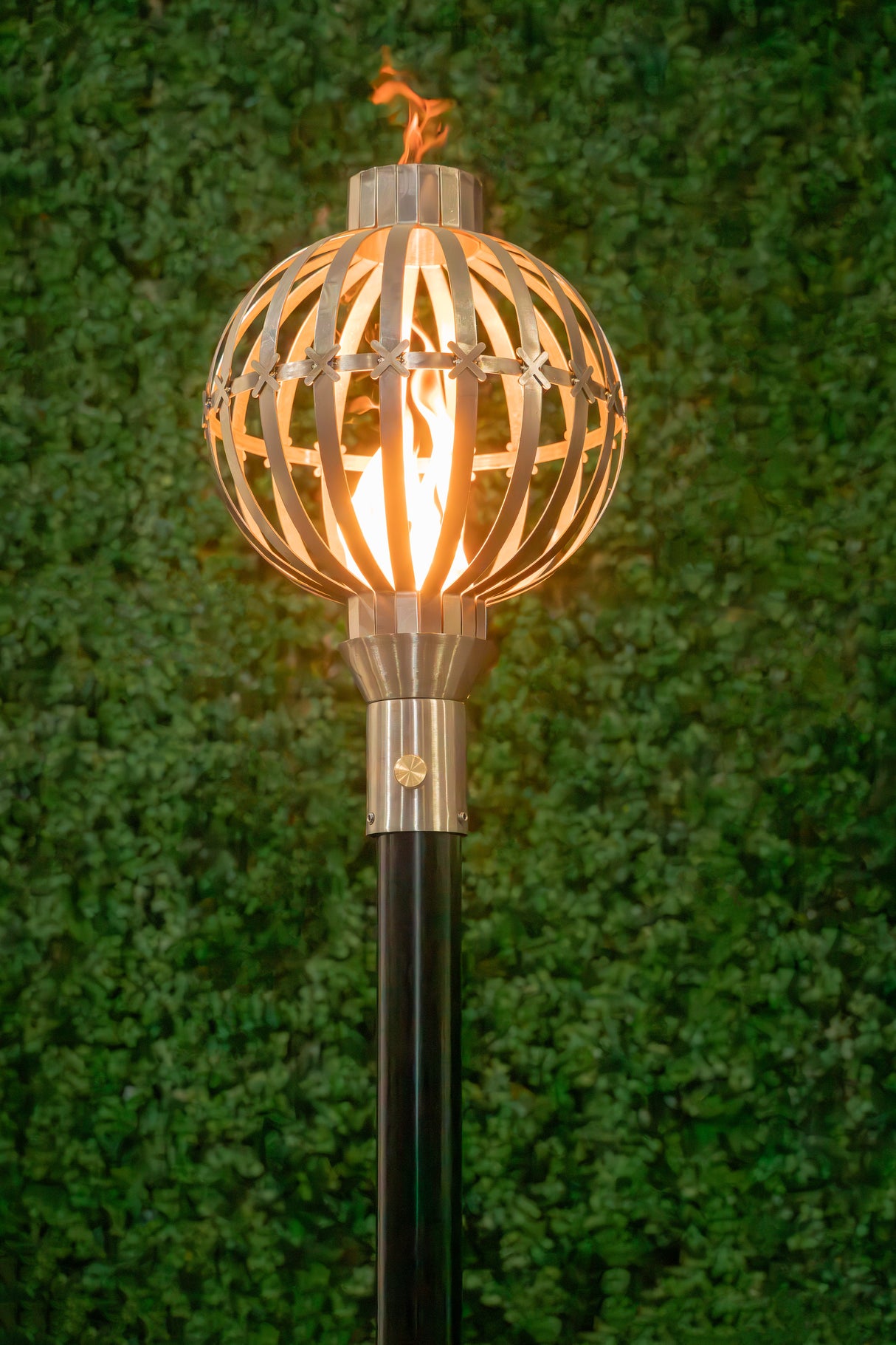The Outdoor Plus Globe Fire Torch / Stainless Steel plus Free Cover