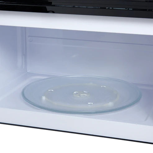FORNO Scalo 30" 1.6 cu. ft. 300 CFM Over The Range Microwave in Black with Antique Brass Accents, FOTR3007-30BLK