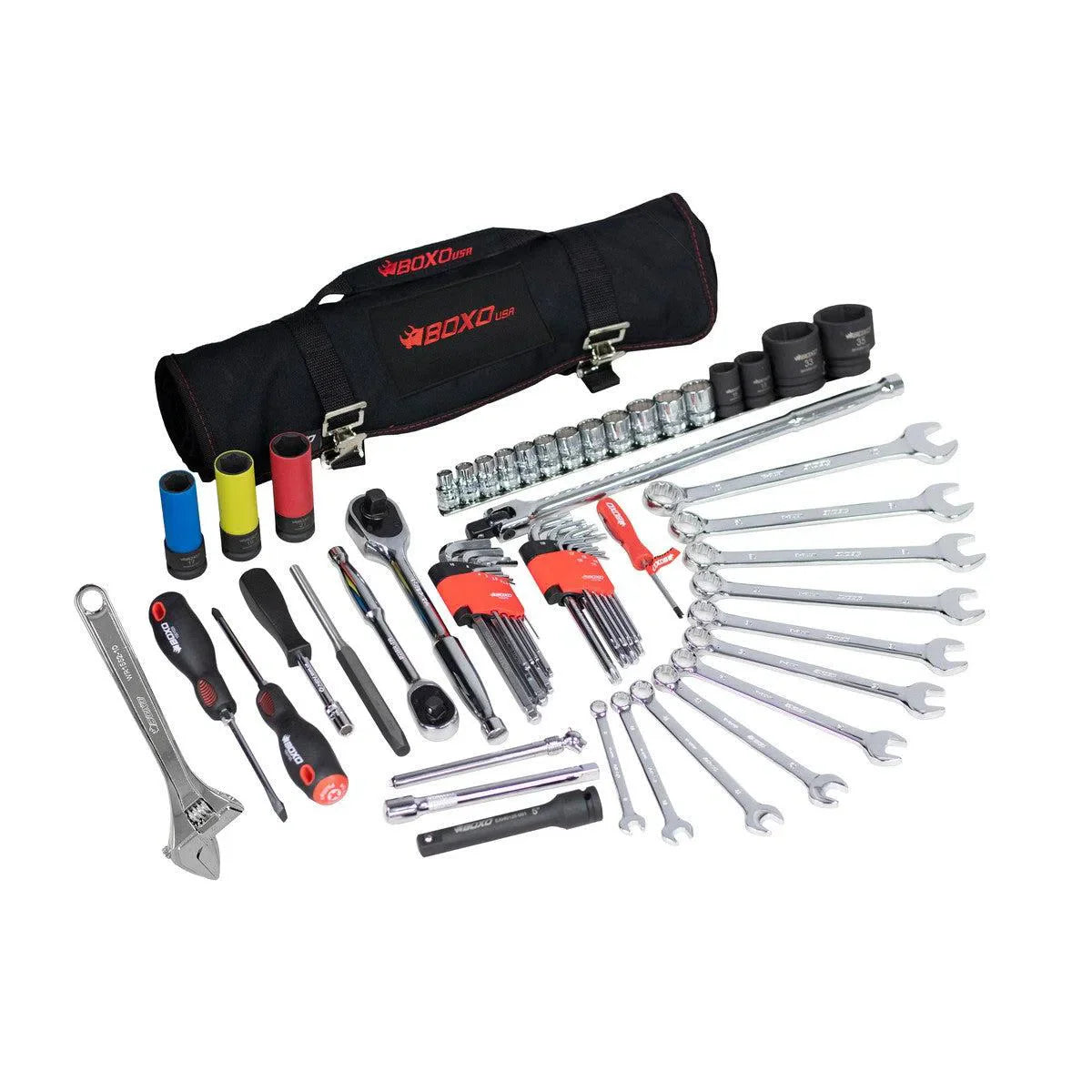 Boxo Off-Road Bag Combo | 108-Piece Off-Road Tool Bag and SAE Tool Roll