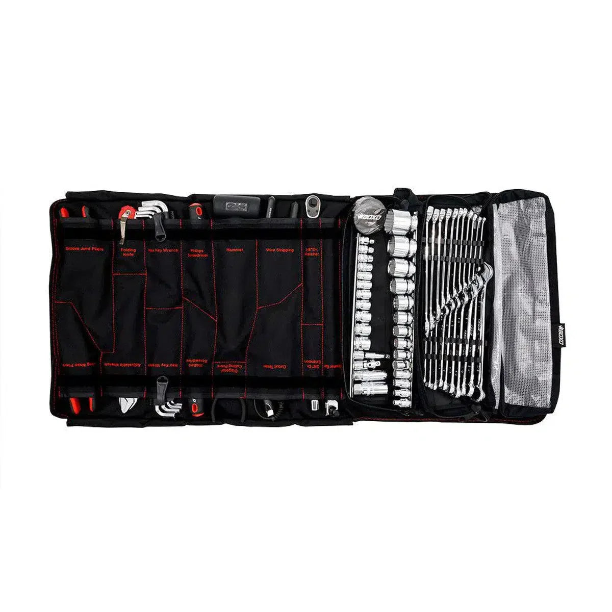 Boxo Combo Tool Roll | 82-Piece Metric and SAE Tool Roll and Dry Bag