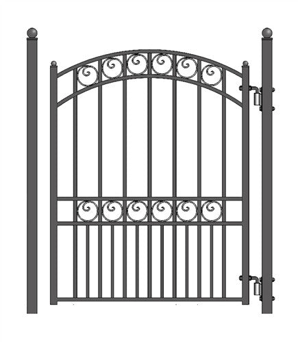 Aleko Steel Pedestrian Gate - PARIS Style - 5 ft