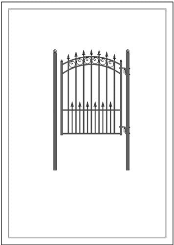 Aleko Steel Pedestrian Gate - PRAGUE Style - 5 ft