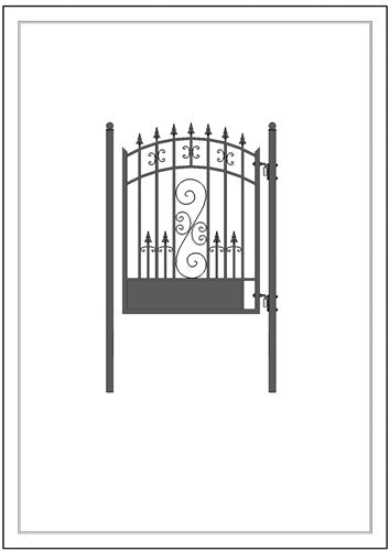 Aleko Steel Pedestrian Gate - VENICE Style - 5 ft