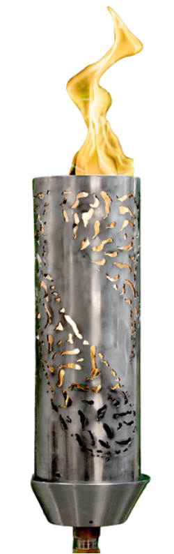 The Outdoor Plus Tiki Fire Torch / Stainless Steel plus Free Cover