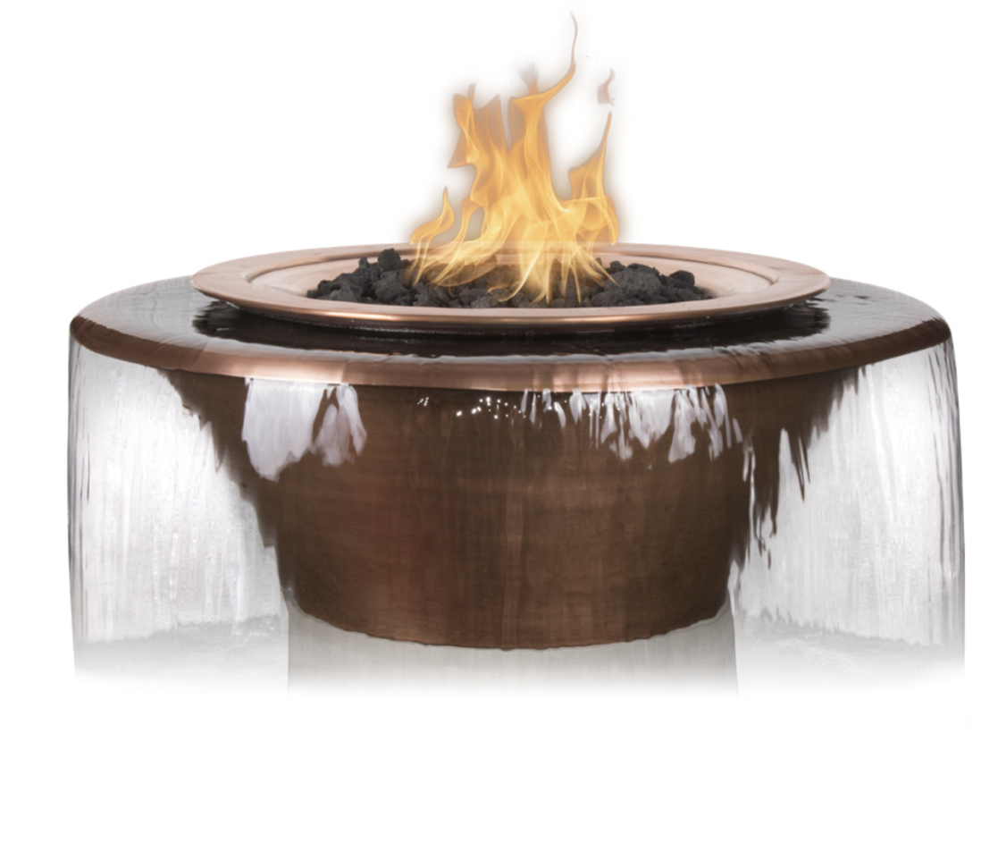 The Outdoor Plus Cazo 360° Copper Fire & Water Bowl plus Free Cover