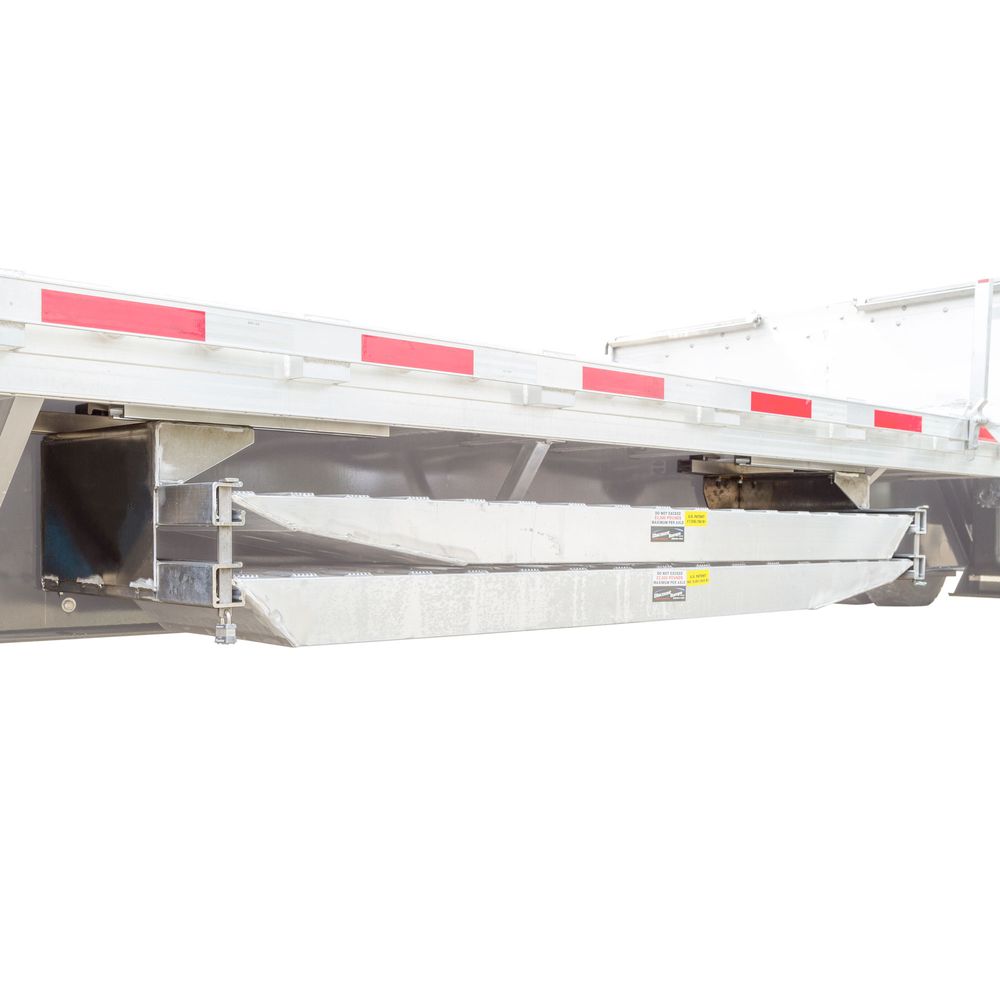 Clamp-On Semi-Trailer Loading Ramp Storage Brackets