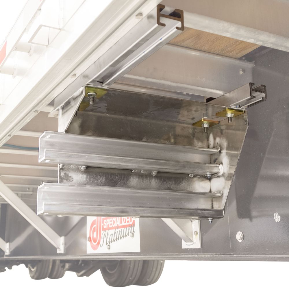 Clamp-On Semi-Trailer Loading Ramp Storage Brackets