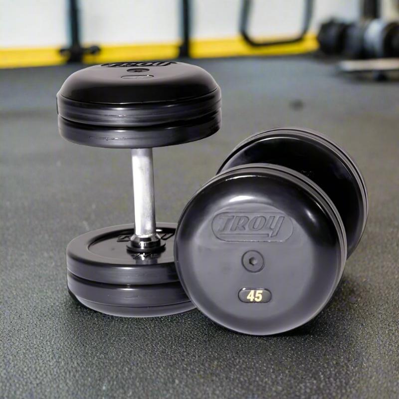 Troy RUFD-R Rubber Encased Pro Style Dumbbell Set