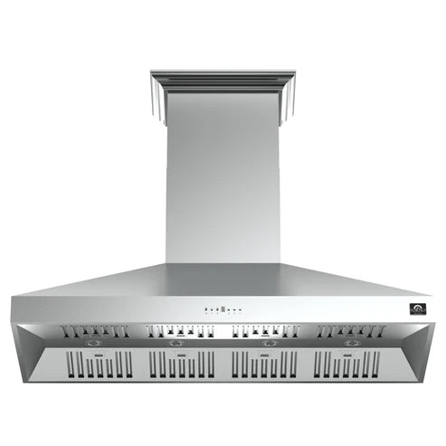 FORNO Orvieto 60" 1,200 CFM Wall Mount Range Hood in Stainless Steel, FRHWM5094-60