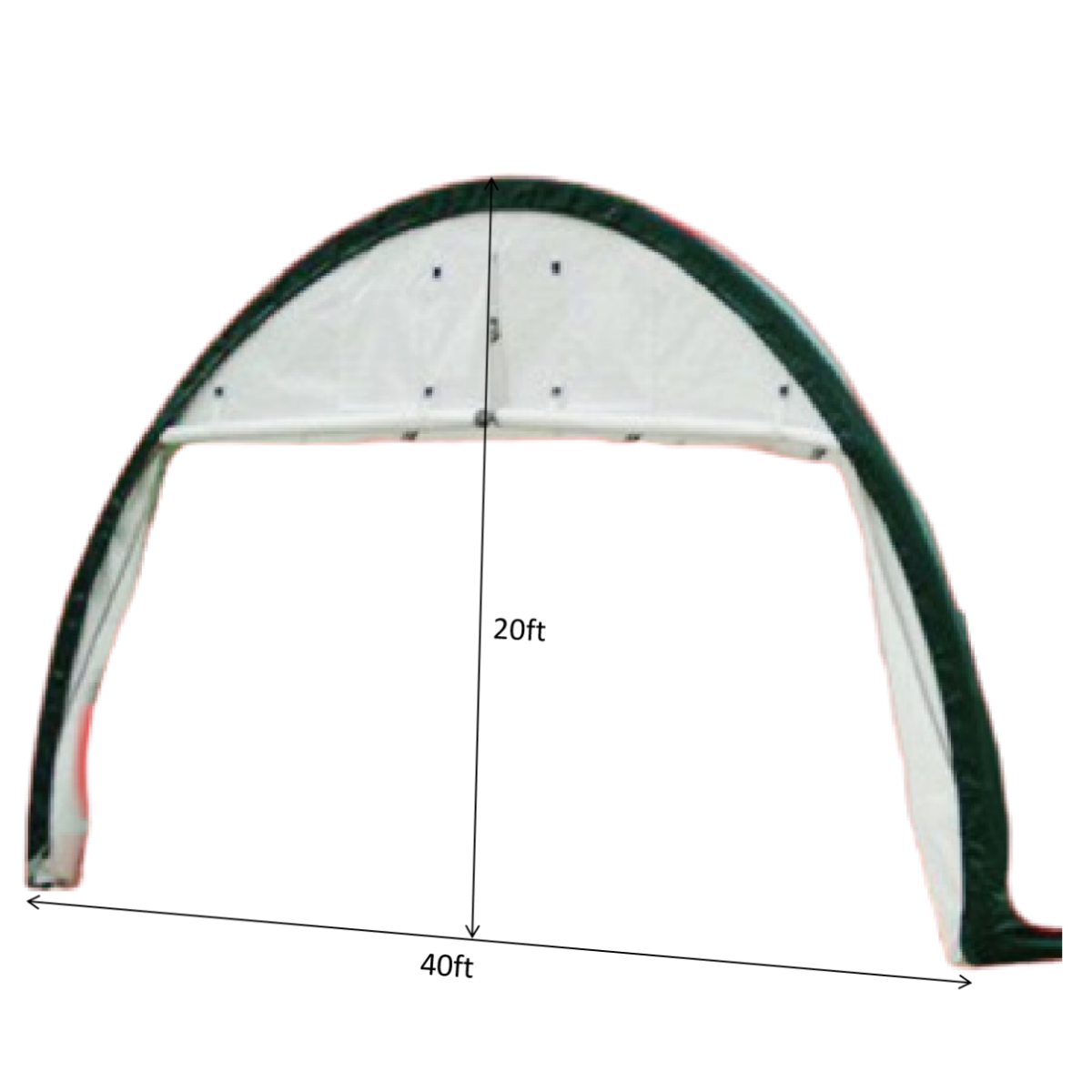 Front/Rear Panel with Roll-up Door for W40'xL80'xH20' Storage Shelter
