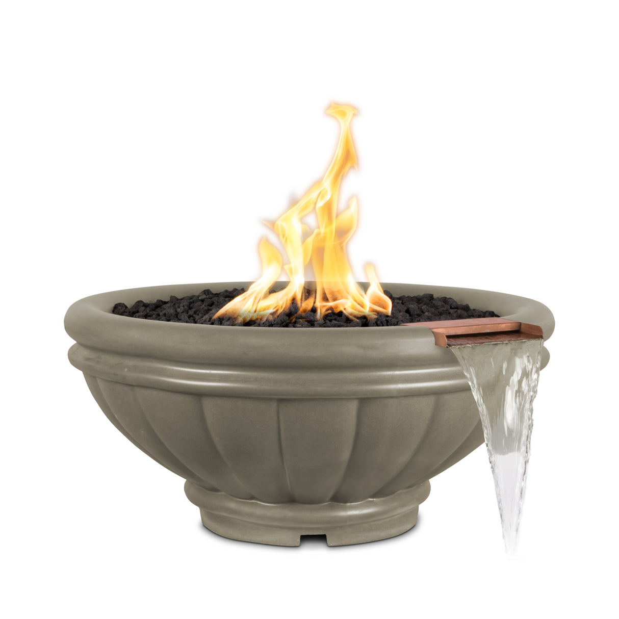 The Outdoor Plus Roma Concrete Fire & Water Bowl plus Free Cover