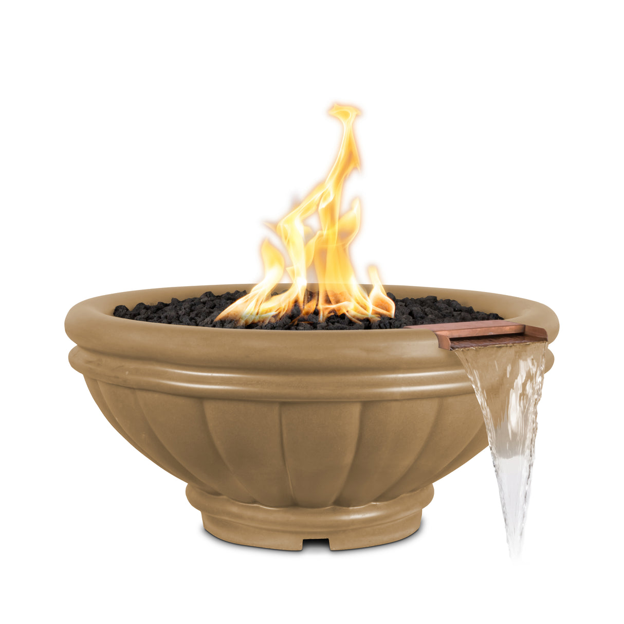 The Outdoor Plus Roma Concrete Fire & Water Bowl plus Free Cover