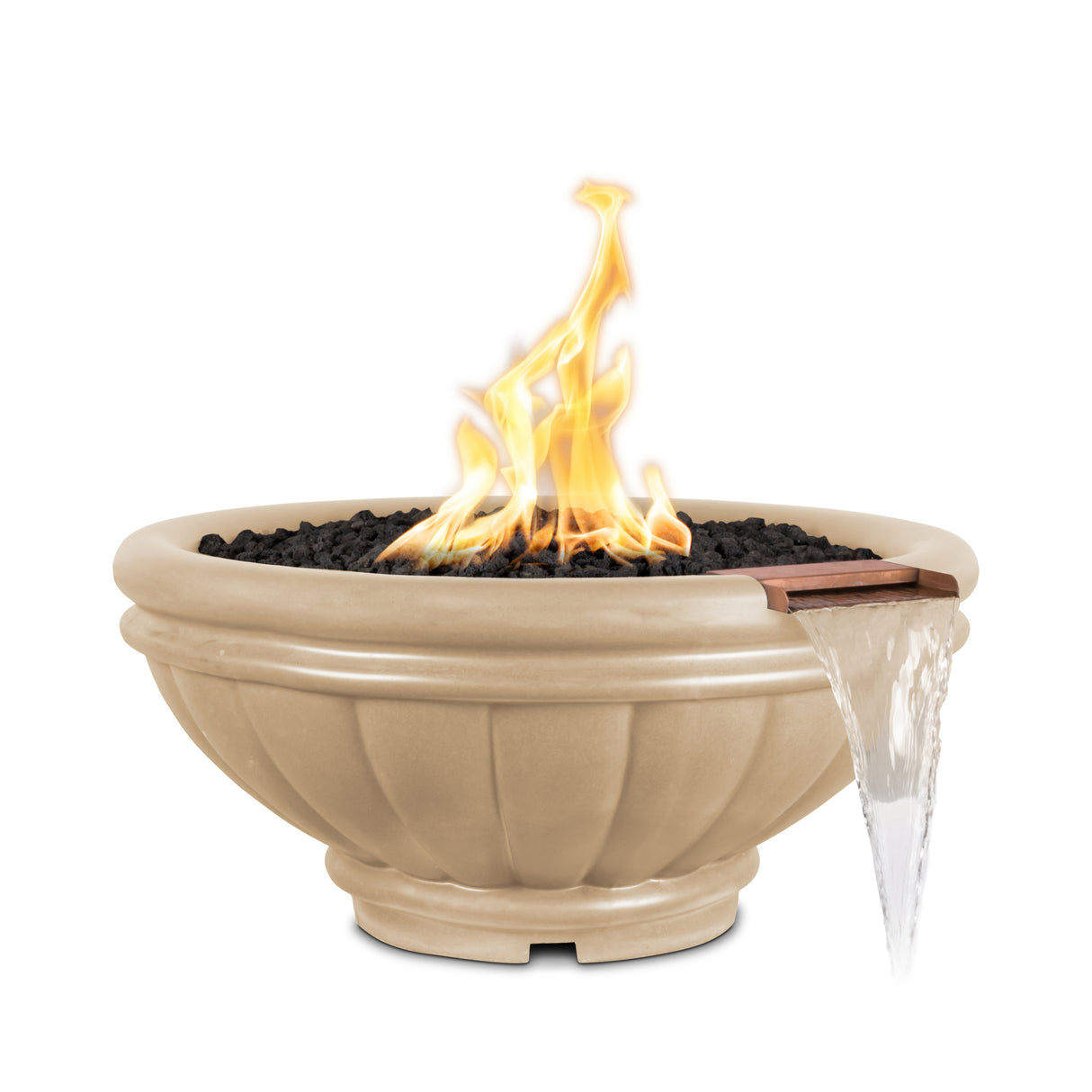 The Outdoor Plus Roma Concrete Fire & Water Bowl plus Free Cover