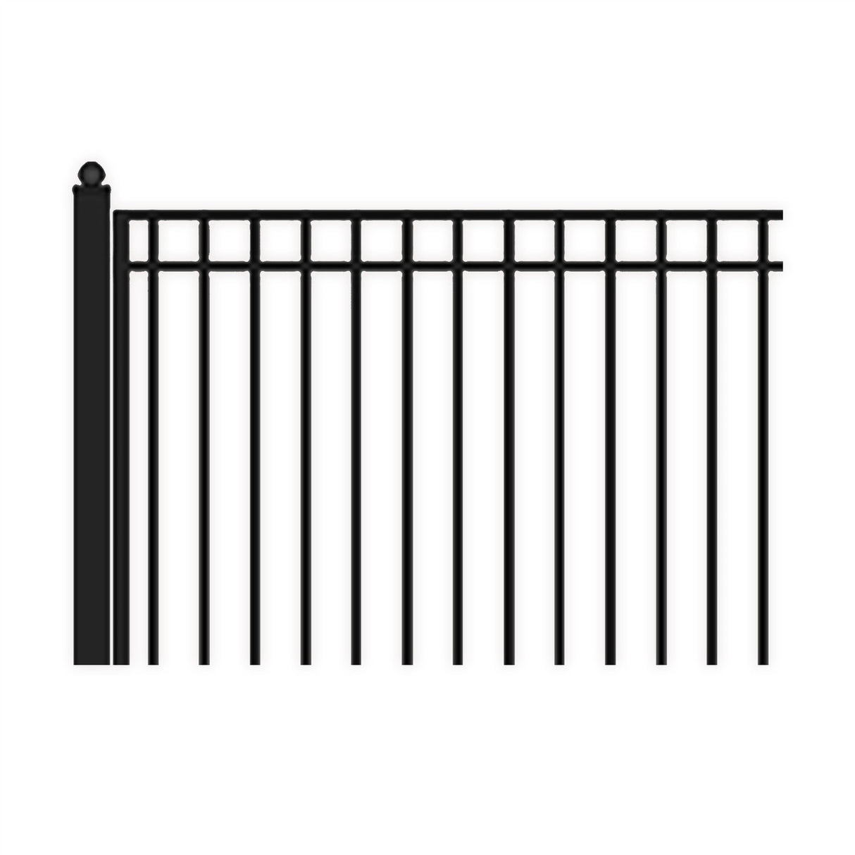 Aleko Steel Dual Swing Driveway Gate - MADRID Style - 16 ft with Pedestrian Gate - 5 ft