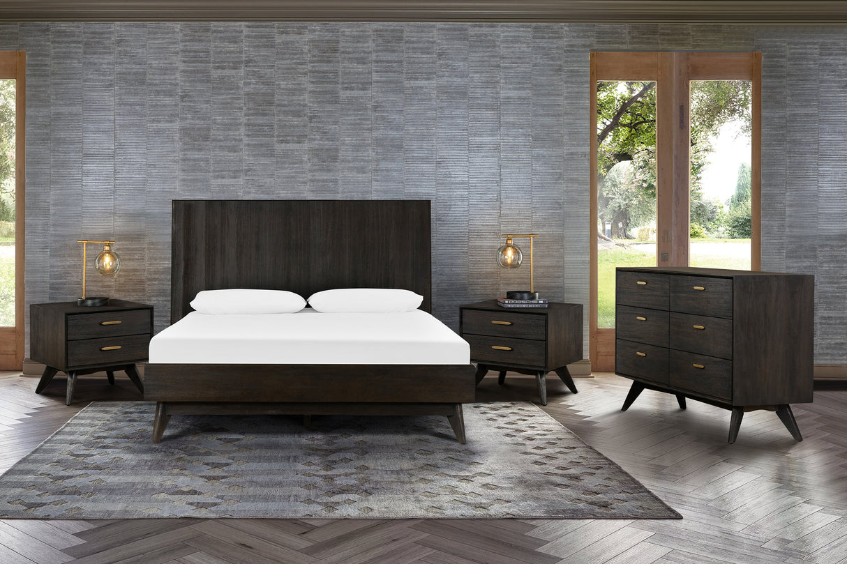 Baly Solid Acacia Bedroom Set – 4-Piece Modern Rustic Furniture for Stylish and Lasting Comfort