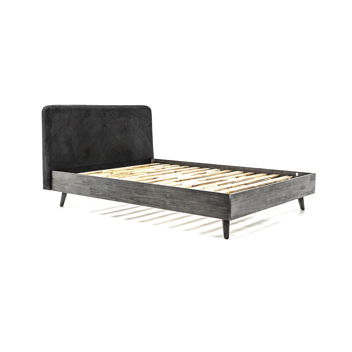 Mohave Acacia Wood 4-Piece Bedroom Set with Elegant Upholstered Bed and Spacious Storage Solutions