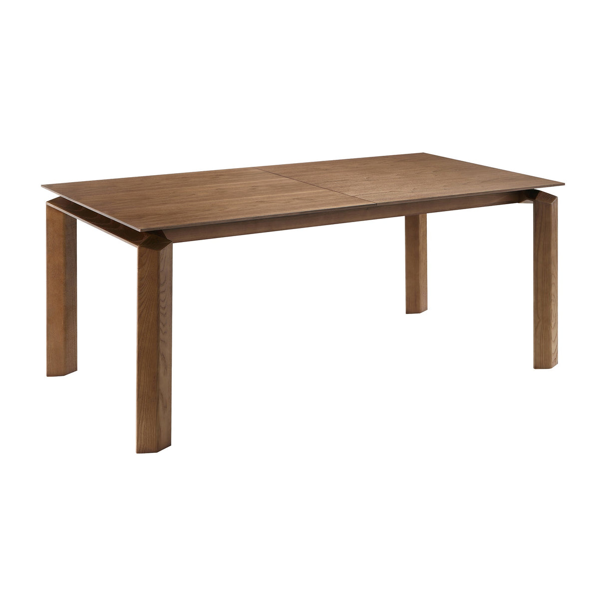Treviso 5-Piece Mid-Century Modern Dining Set with Walnut Table & 4 Comfortable Gray Chairs