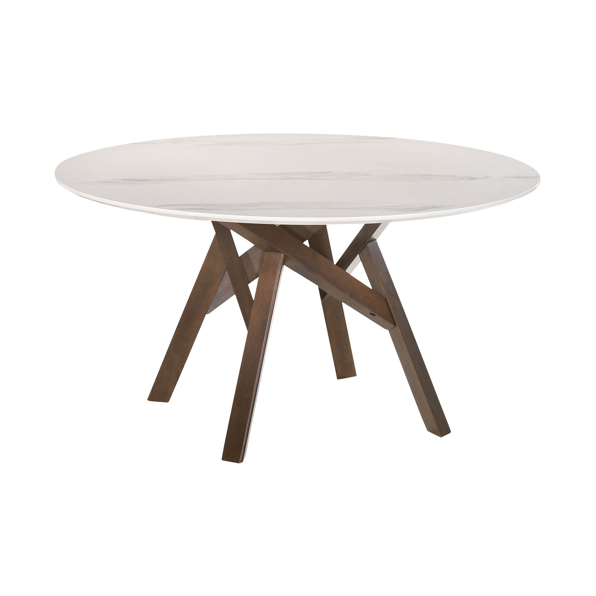 Venus Contemporary 5-Piece Dining Set with Marble Top and Comfortable Upholstered Chairs