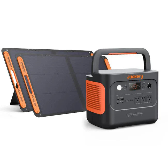 Jackery Explorer 1000 Plus Solar Generator + 2 x SolarSaga 100W Portable Solar Panel