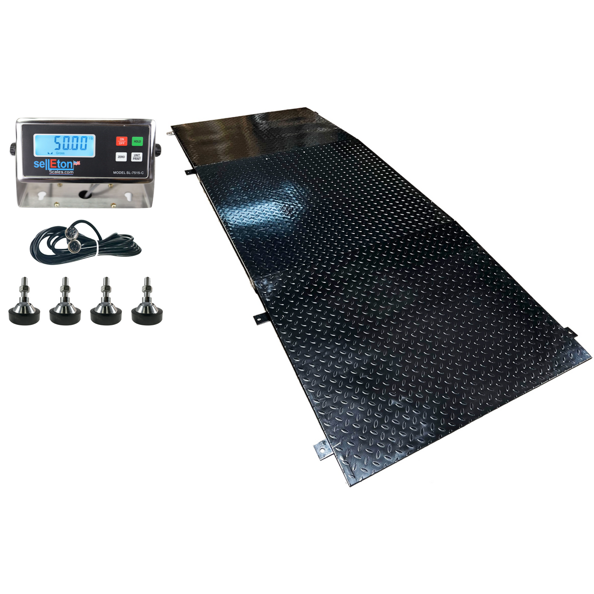 Prime Scales 48" x 48" (4x4) Selleton Smart Ready Floor scale with 2 Ramps / Pallet size 10,000 x 1 lb