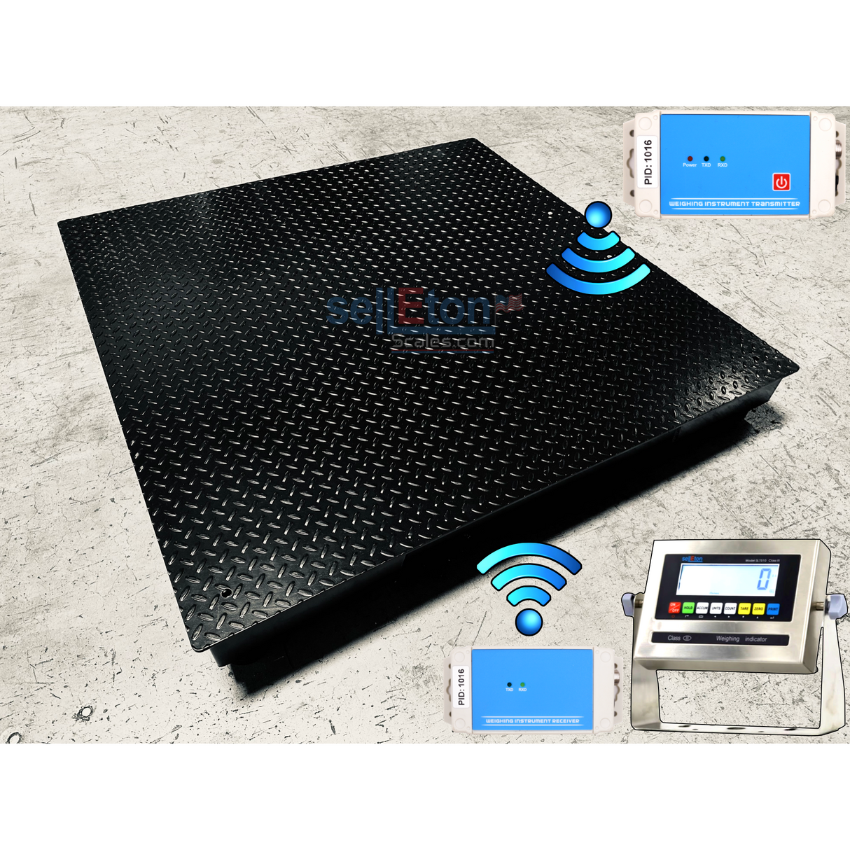 Prime Scales NTEP Certified Selleton SL-800-W (72" x 72") Wireless Industrial Floor scales