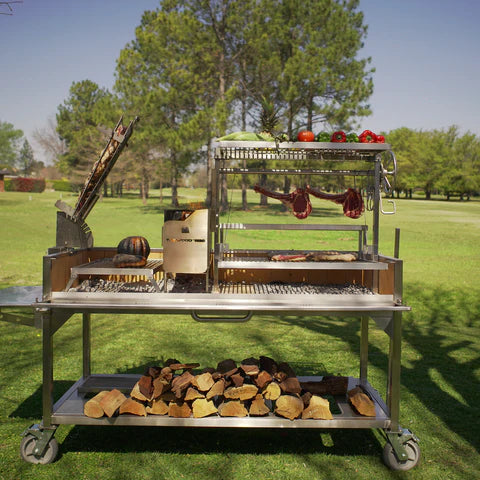 Premium XL Stainless Steel Charcoal Grill Tagwood BBQ26SS - 2600 sq. in. of Grilling Space