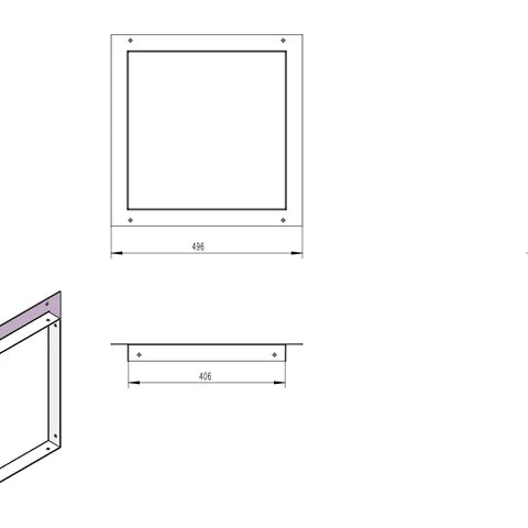 Flange Connection for Tagwood Smoke Hoods Only for Built-in Tagwood Grills Made from 304 SS