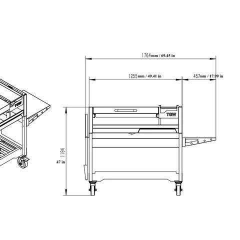 Argentine Style Grill Tagwood BBQ18SI 556 sq. in. of Grilling Surface and Adjustable Round Grates