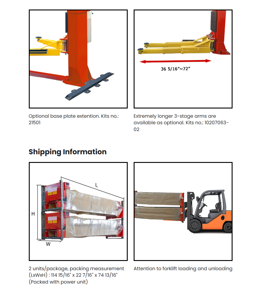 AMGO BP-12 12,000 lbs 2 Post Lift