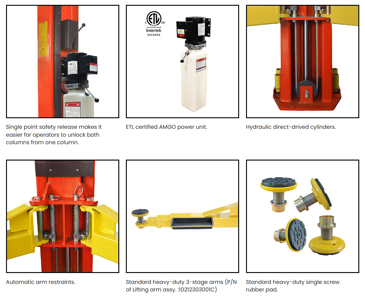 AMGO OH-12S (Short) 12,000 lbs 2 Post Lift