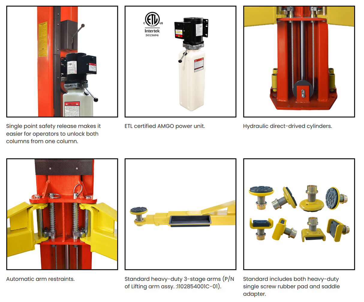 AMGO OH-12 12,000 lbs 2 Post Lift